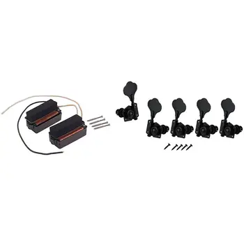 

1 Set Guitar Alnico 5 PB P Bass Pickup Humbucker Pickup Alnico V & 1 Set Guitar Open Bass Keys Pegs Machine Heads Tuners
