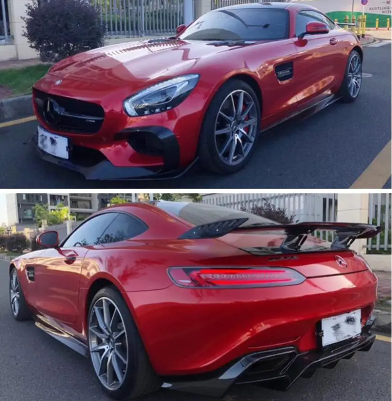 Реальные углеродного волокна передний задний бампер спойлер багажника диффузор