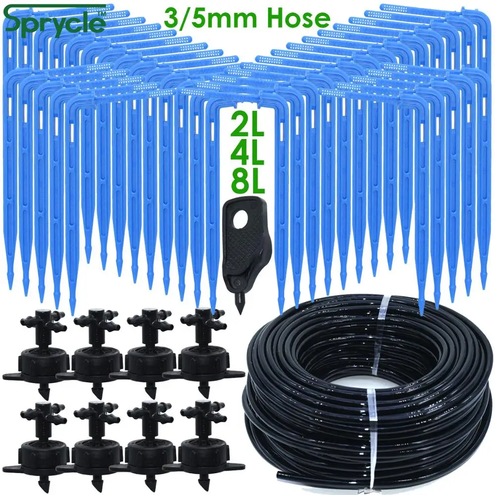 

Greenhouse 3/5mm Drip Irrigation 4-Way Bend Arrow Dripper 2-Way Transmitter Watering System Dropper for Pot Garden Lawn 10/20set