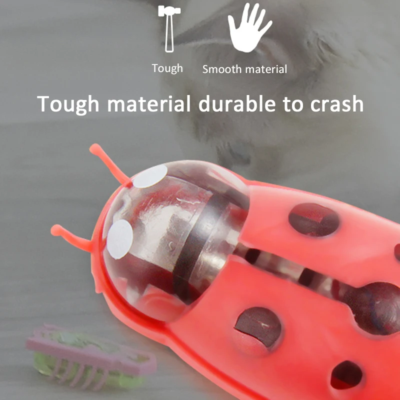 Electric Bug Cat Toy Cat Escaping Obstacles Automatically Turn Over Electric Cat Pet Toy Insects Interactive Toys Colour Random