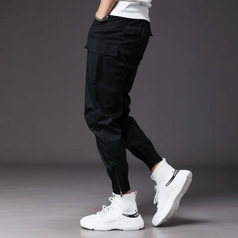 

Yoa Autumn Casual Pants Men Loose Harem Pants INS Beam Leg Bib Overall Popular Brand xi ha ku Men's Korean