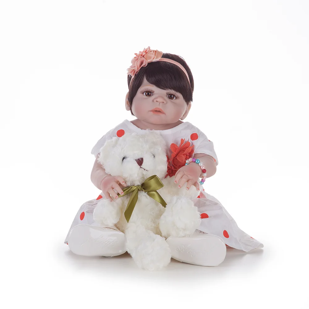 Pickwoo bebes кукла-реборн 48 см 55 см куклы для маленьких девочек Мягкие силиконовые Boneca reborn Brinquedos Bonecas детские подарки игрушки