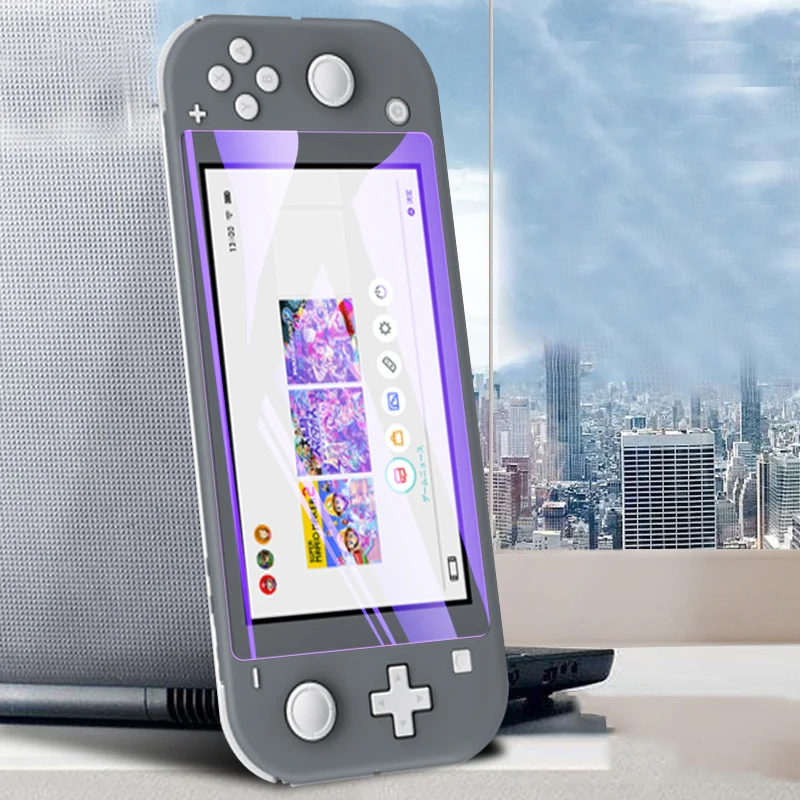 Анти-синий-луч игровая консоль закаленное стекло для nintendo Switch Lite фиолетовый светильник Анти-взрыв протектор экрана Защитная пленка