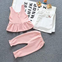 BibiCola/комплекты одежды для маленьких девочек; весенний спортивный костюм для маленьких девочек; одежда с цветочным принтом для маленьких девочек; детская одежда; костюм