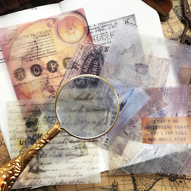 

2019 Vintage Letter Word Vellum Self Adhesive Paper Stickers For Scrapbooking DIY Card Crafts Making Home Decoration