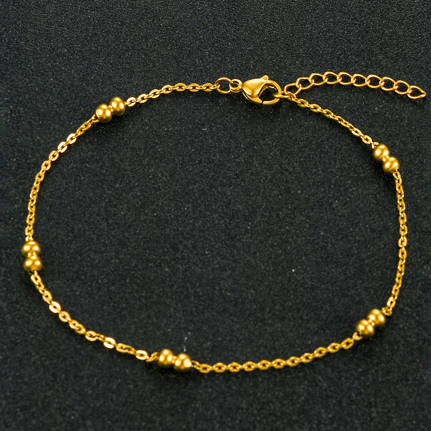Bracelet Vintage Chic Maillons Cercles Couleur Or - Original 1306