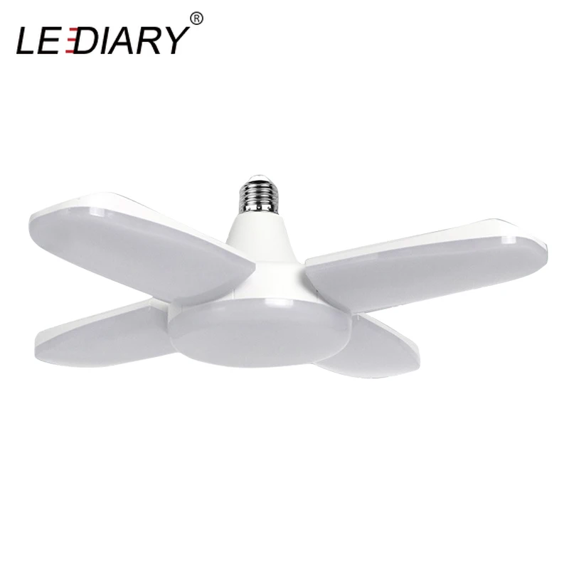 1pcs 60W bulb Светодиодный IARY 110 V-220 V 60W E27 B22 Светодиодный супер яркий Складной вентилятор с регулируемым углом наклона лампы для дома энергосберегающие лампы CE RoHS - Испускаемый цвет: 1pcs 60W bulb
