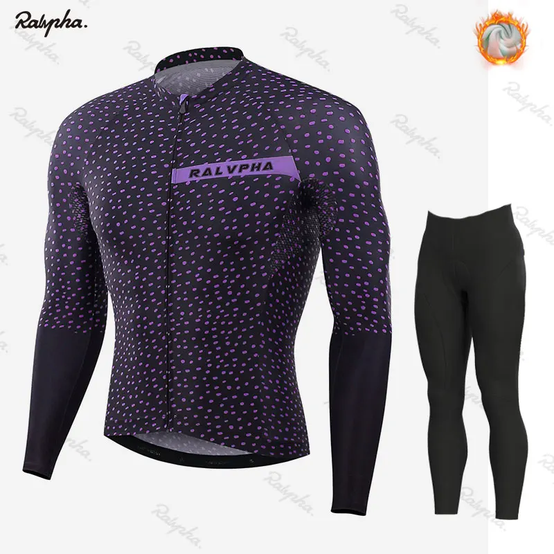 Winter bike set 8 Новинка, зимняя одежда для велоспорта, Майо Ciclismo, комплекты из Джерси с длинным рукавом, Теплая Флисовая одежда, комплект одежды для верховой езды, Ropa Ciclismo - Цвет: Winter bike set 8