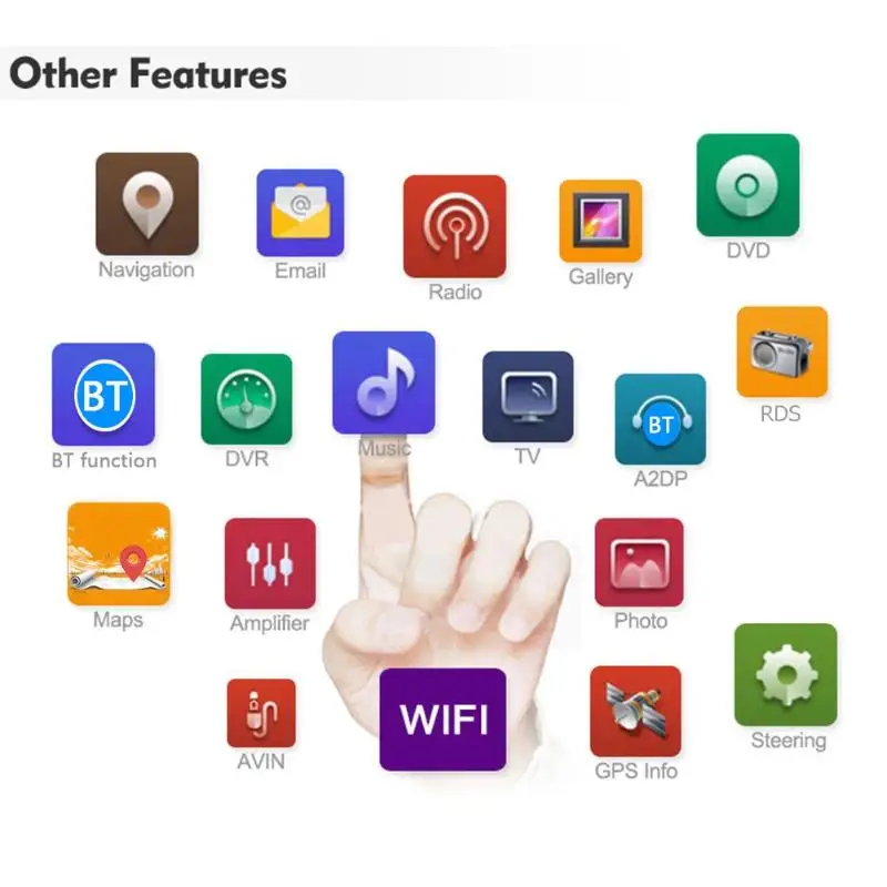 T9218 Android 7,1 стерео Bluetooth gps FM Радио MP3 MP4 MP5 плеер 7 дюймов 1080P HD сенсорный экран Android Apple Универсальный