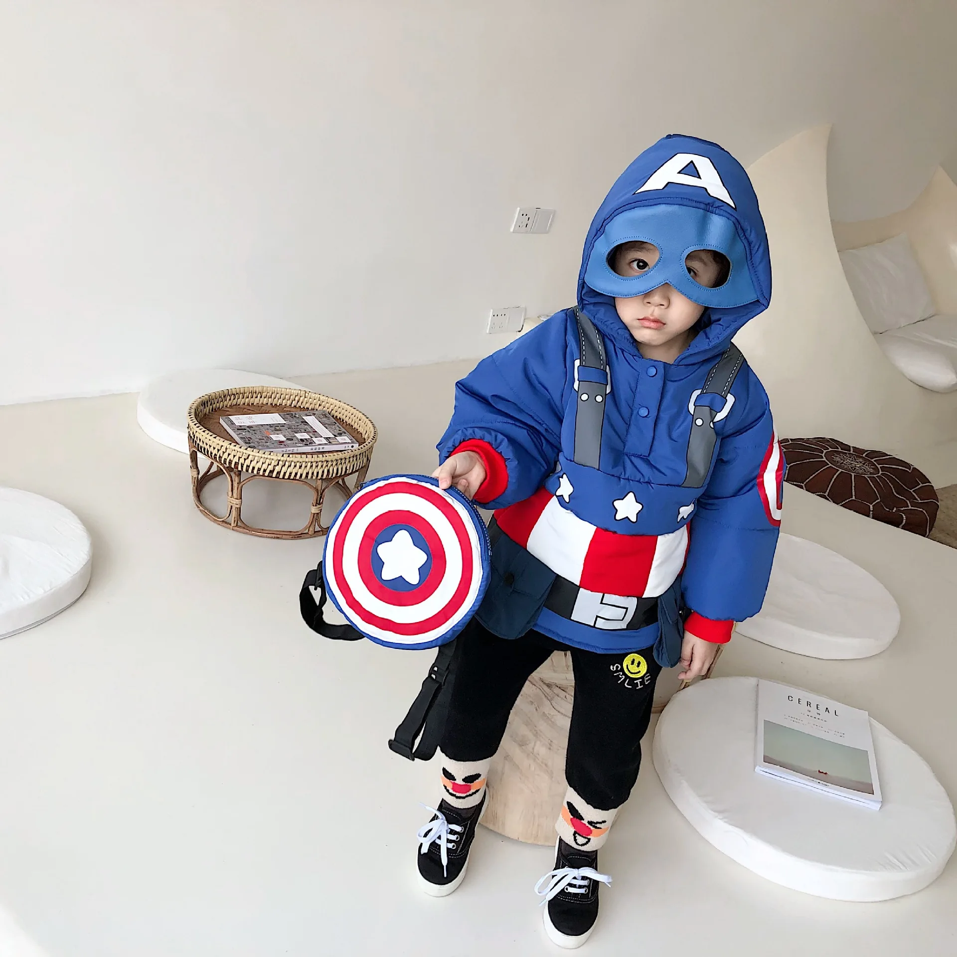 Tonytaobaby/Новинка зимы; детский пуловер с рисунком для мальчиков и девочек; куртка с хлопковой подкладкой для мальчиков