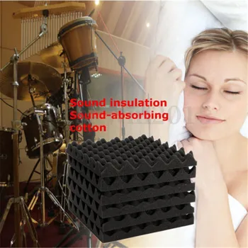 

Popular 1PC 50X50cm Black Sound Absorbing Foam Sponge Noise Insulation Supply