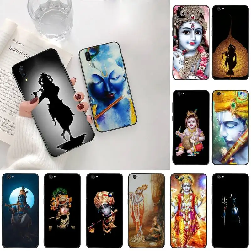 Индийский Бог лорд Кришна Bling Cute чехол для телефона Vivo Y91c Y17 Y51 Y67 Y55 Y93 Y81S Y19 V17 vivo s5 |