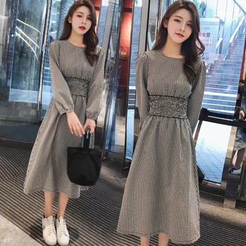 

Plus Size Dresses For Women 4xl 5xl Vintage Plaid Vestido De Festa High Waist Estidos De Fiesta Dresses For Women