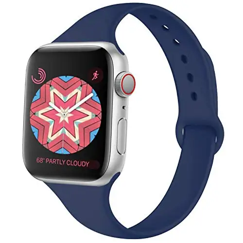 Мягкий силиконовый ремень для наручных часов Apple Watch Series 5 4 3 2, 38 мм, ремешок 42 мм, сменный спортивный браслет, ремешок для наручных часов iWatch, 4, версия 1, 2, 3, ремешок - Цвет ремешка: midnight blue