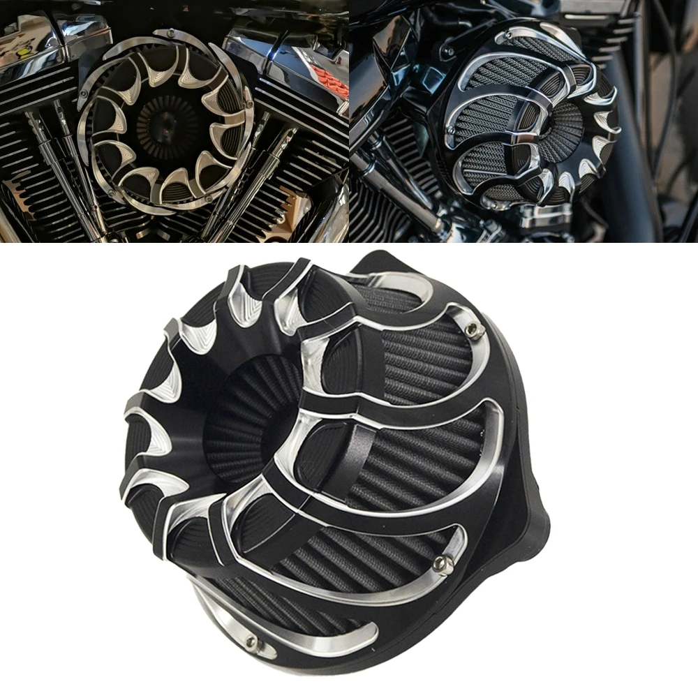 Motorcycle CNC Air Filter Cleaner Intake For Harley Softail Dyna Sportster 883 1200 Touring Road King Fatboy FLHX FLTRX | Автомобили и
