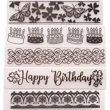 

WYSE Butterfly Birthday Plastic Embossing Folders Lace Snowflake Background Embossing Folder for DIY Scrapbooking Cut Template