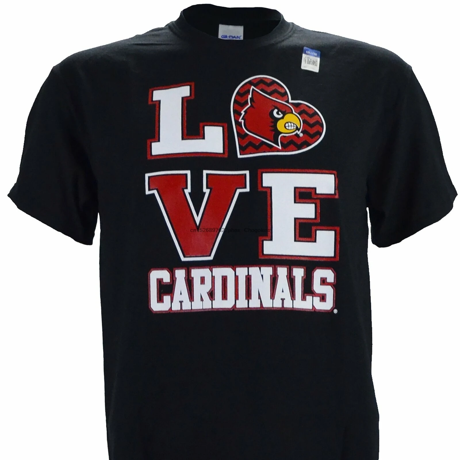 Черная футболка с надписью University of Louisville UL Love on |