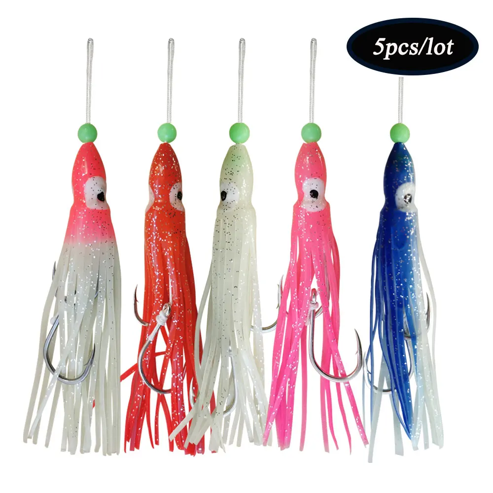 INFOF 50pieces Squid Skirts Rubber 5cm 9cm 11cm Soft Fishing Lures