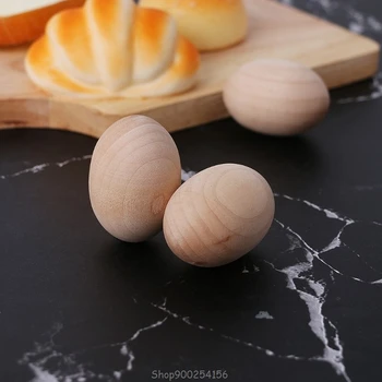 

Natural Wood Simulation Eggs Manual Graffiti Painted Exercise DIY Creative Easter Egg Children Early Educational O03 20 Dropship