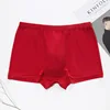 MEN BOXER shorts 100%Natural Silk Mens panties Healthy Solid panties cueca boxer Mens underwear calzoncillos ► Photo 3/6