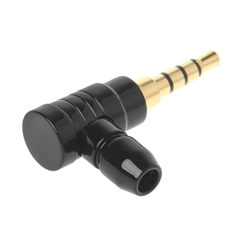 

90 Degree Right Angle Male Jack Plug 4 3.5mm Stereo Adapter Converter