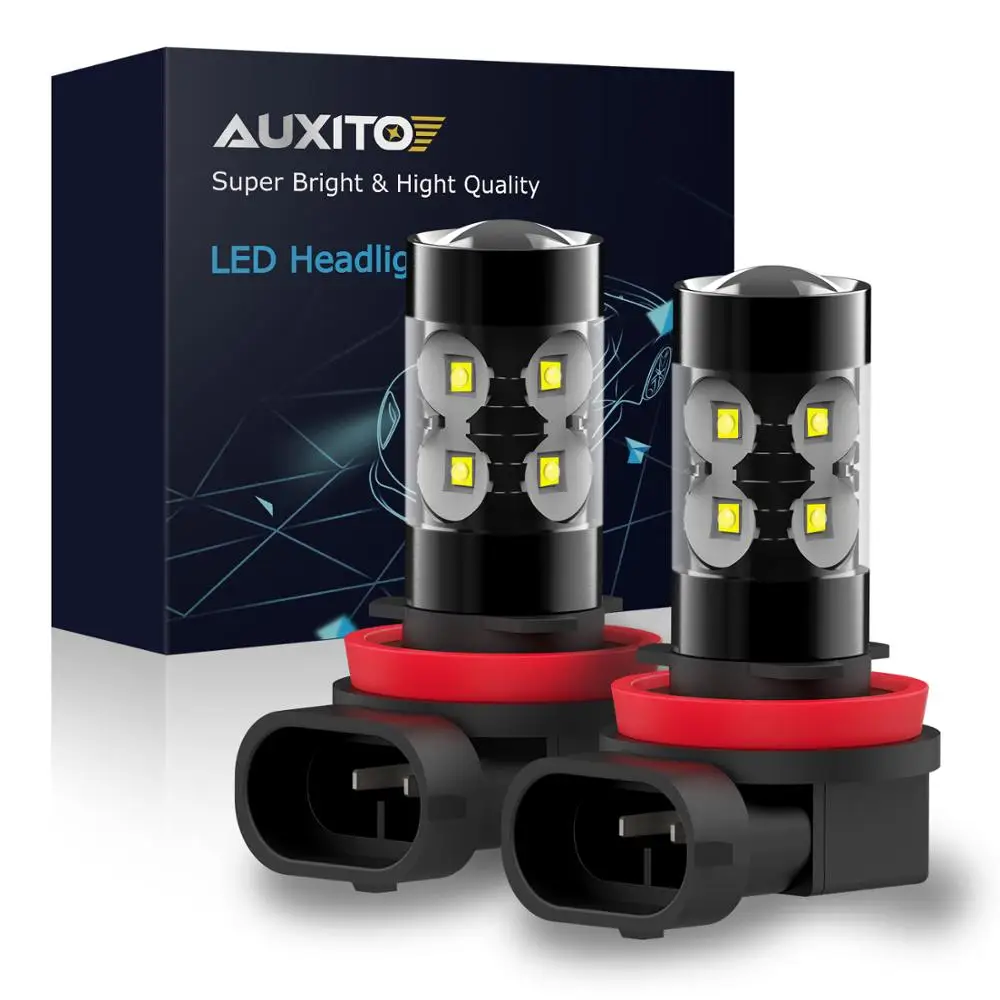Светодиодный противотуманный светильник AUXITO 2x PSX24W H16 H10 H11 H8 9006 HB4 H7 автолампа 880 881
