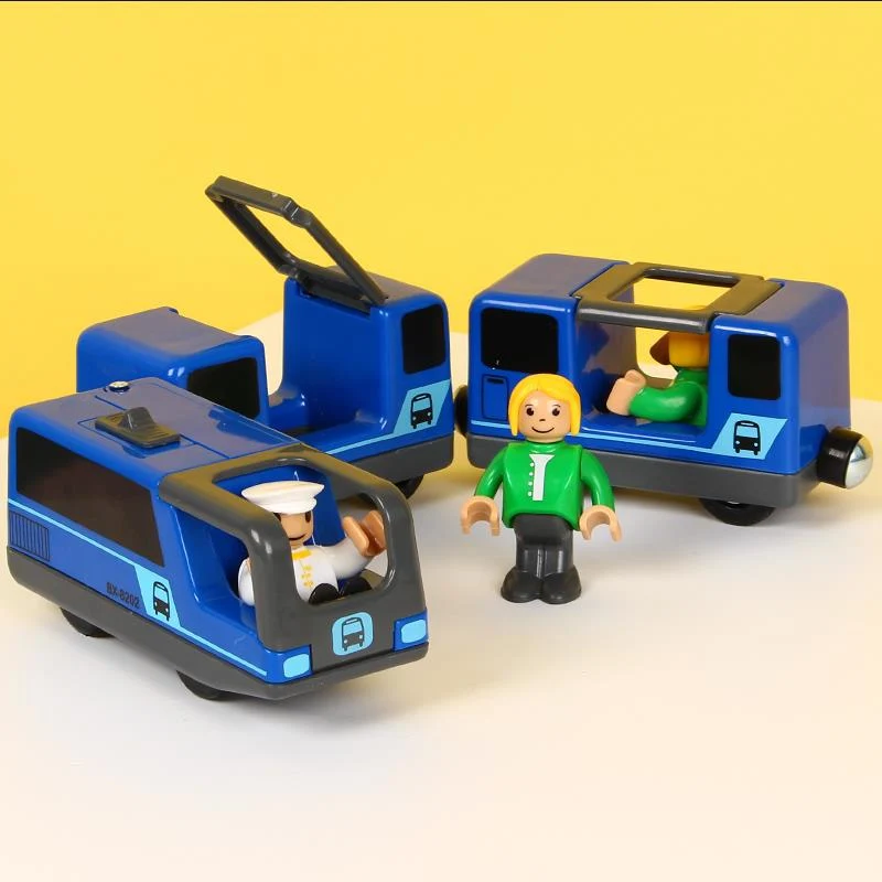 Игрушечный Электропоезд локомотив магнитный разъем совместимый с Brio Track