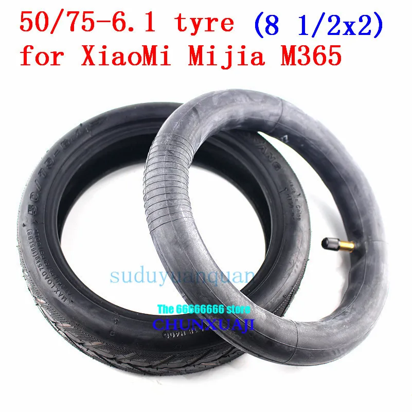 2X Noir Inner Tube 8 1/2X2 for Xiaomi Mijia M365 Electrique Scooter Wheel Tyre 