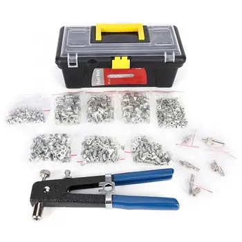 

1Set M3-M8 Aluminum Alloy Blind Rivet Nuts Threaded Insert Rivet Tool Riveter Gun w/ Rivnut Nutsert Riveting Kit Tool Hot Sale