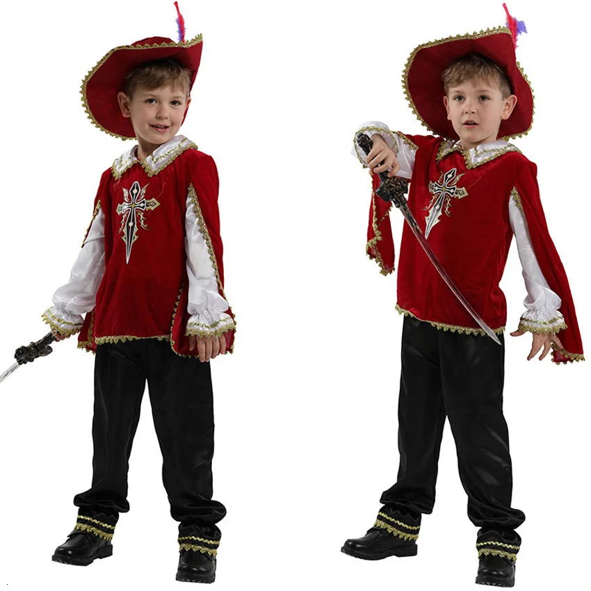 Вечерние костюмы на Хэллоуин для детей, косплей, средневековый Римский Королевский Гладиатор, рыцарь, костюмы со светодиодами, для