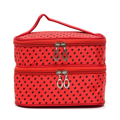 Освего Макияж сумка Для женщин из искусственной кожи с надписями «Pink» Макияж сумка моды большой органайзер для поездок производства косметичка Для женщин - Цвет: Cosmetic Bag RED