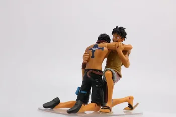 

One Piece Anime Decisive battle Death of Ace Luffy PVC Action Figure Toys Dolls 14cm