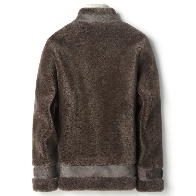 

Real Fur Coat Men Winter Sheep Shearing Wool Jacket Short Korean Men's Fur Coats Manteau Homme 2020 D01A19103 KJ3752