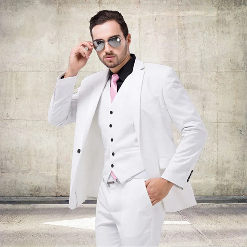 

Mens Suit Formal Men Business Suit Set Men Wedding Suit Groomsmen Tuxedos (jacket+pants+vest)