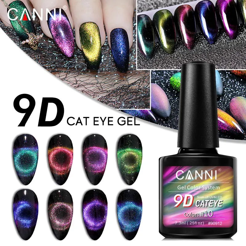 Магнитный Гель лак CANNI 9D Galaxy кошачий глаз 7 3 мл 3D дизайн ногтей маникюр удаление
