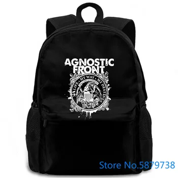 

Agnostic Front V21 Black Hardcore Punk All s Hipster Mens women men backpack laptop travel school adult student