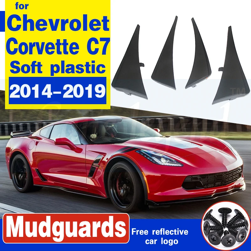 

Car mudguards For Chevrolet Corvette C7 2014 - 2019 Mud Flaps Splash Guards fender mudflap Car Front & Rear Wheel Accessories