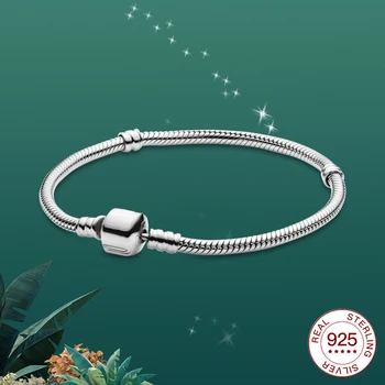 

925 Sterling Silver Bracelet Jewelry charm FOR WOMEN bracelet diy beads jewelry classic gift