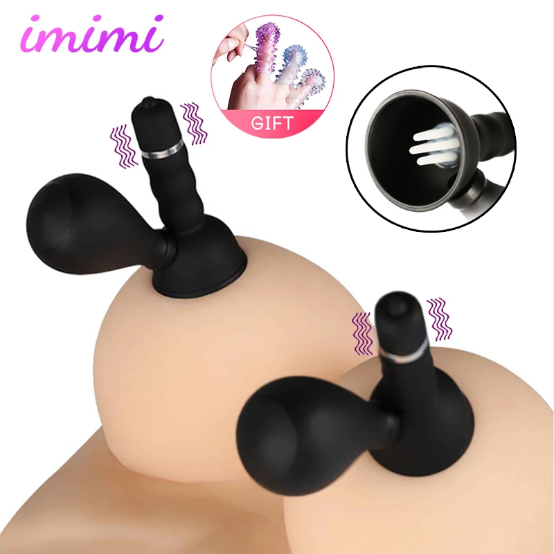 2 Pcs Sex Clitoris Stimulator Vibrator Nipple Sucker Breast Enlargement Brush Clit Vibrator Female Masturbator Adult Erotic Toys