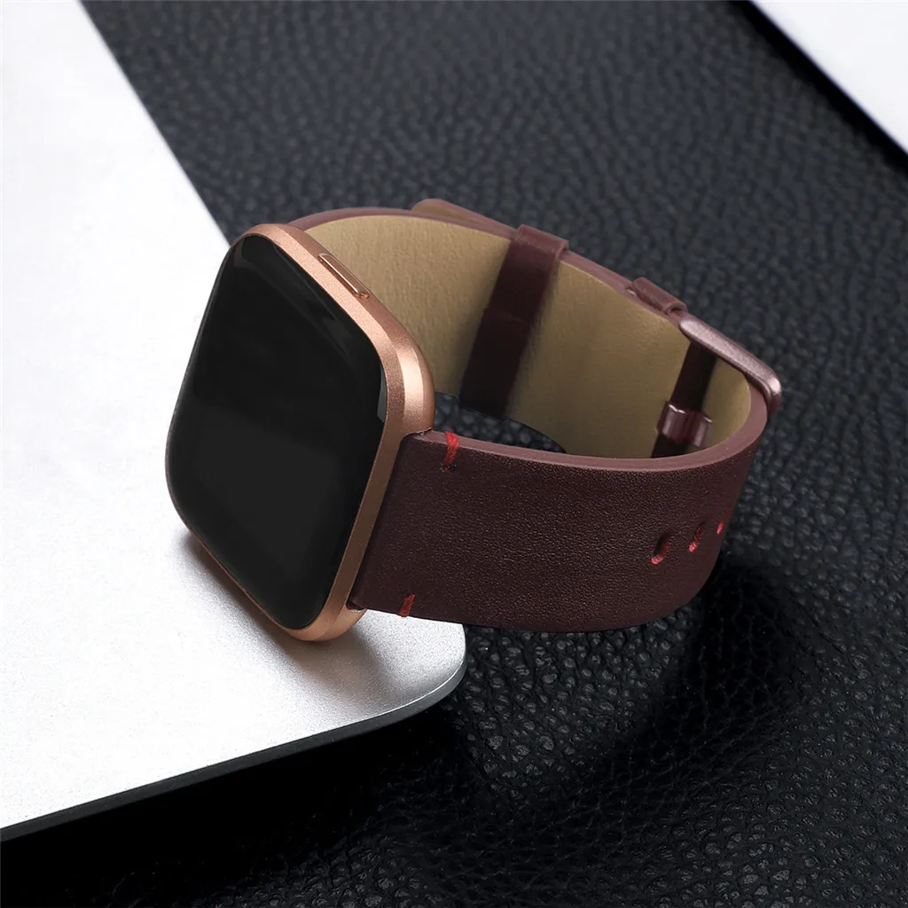 45# роскошный кожаный ремешок для Fitbit Versa/Versa 2 ремешок на запястье Миланская петля магнитный браслет для мужчин и женщин размер умные аксессуары