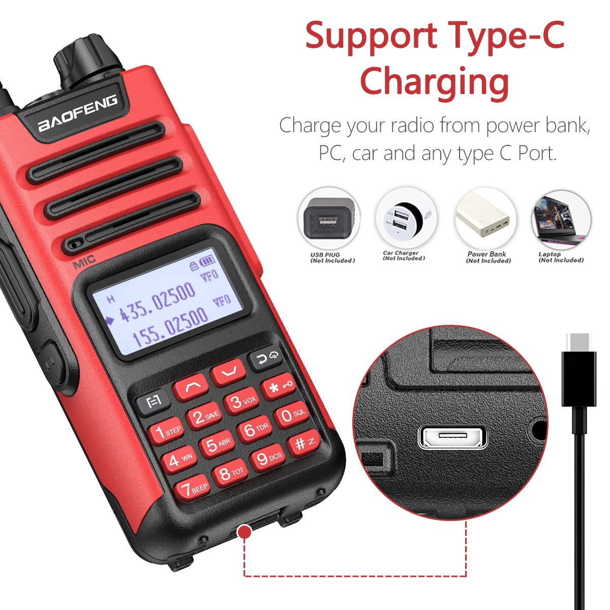 Baofeng UV-13 PRO V2 High Power Waterproof Walkie Talkie VHF UHF  136-174/400-520MHz Transceiver Add USB Charger Two Way Radio AliExpress