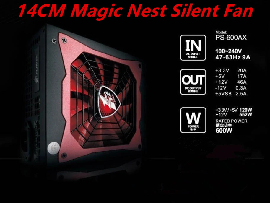 PSU для 1Stplayer Black Widow Intel ATX 12V GTX1080/980 600W блок питания PS-600AX Бронзовый модульный