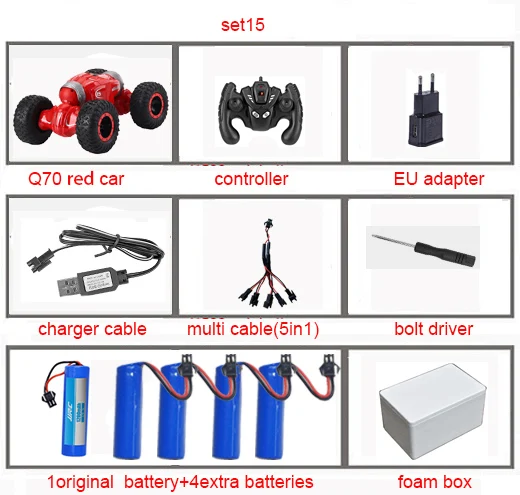 set15 JJRC Q70 RC автомобиль на радиоуправлении 2,4 ГГц 4WD Twist-deserte автомобили Внедорожные багги игрушка высокая скорость скалолазание RC автомобиль wiith дополнительная батарея - Цвет: set15