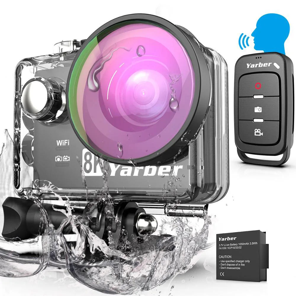 

Action Camera Ultra HD 8K WiFi 2.0" Underwater Waterproof Helmet 20MP Sports Record Video Recording Cameras New Sport Cam