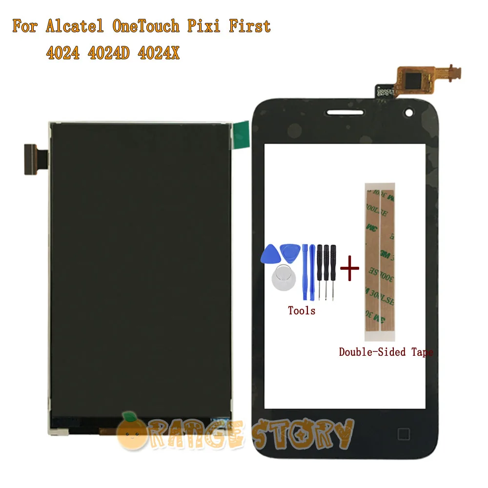 

Replacement Monitor Touch Screen For Alcatel One Touch Pixi First 4024 4024D 4024X LCD Display Digitizer Sensor Glass +Tools