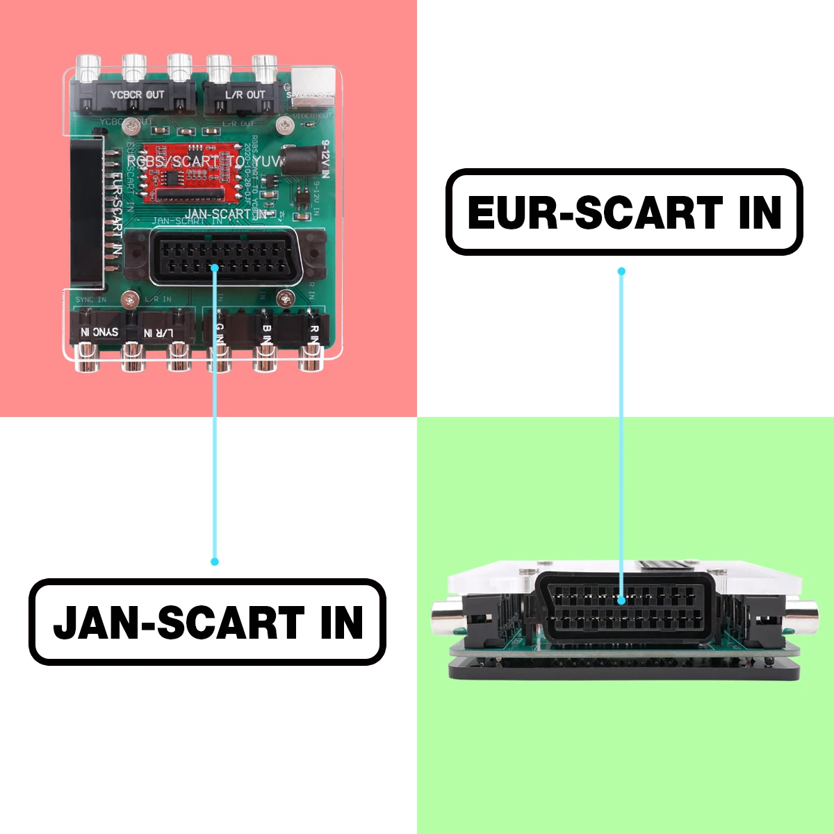 

SCART RGBS to YUV YCBCR S-Video Converter Adapter Box for DC Dreamcast Sega SFC PS2 MD SS Retro Game Console Assesories