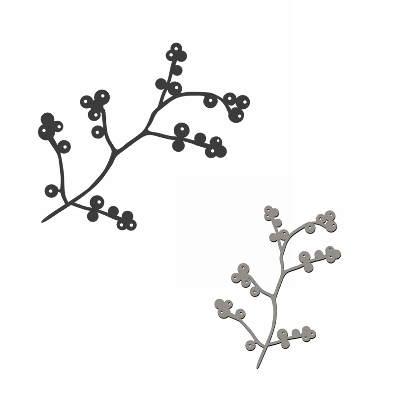 

Berries Branch Metal Cutting Dies Decorative Branch Die Cuts For DIY Scrapbooking Card Making Decoration New 2019 Crafts Cards