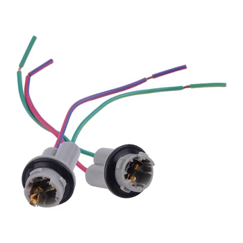 

2pcs 12V 13.5cm 912 920 921 T15 W16W Nylon Base Socket Wiring Harness Connector Holder Pigtail Adapter Fit for Most of Cars