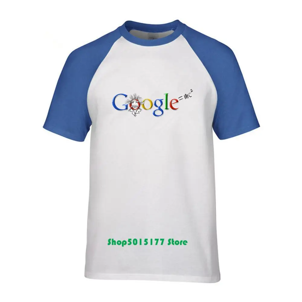 2019 Мужская забавная футболка из хлопка Альберт Эйнштейн проф. Гугл с короткими