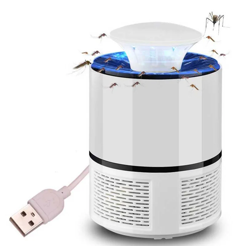 USB ловушка для летающих насекомых свет электрический комаров убийца лампа Фотокатализ немой домашний светодиодный Жук ловушка для насекомых Zapper ловушка без излучения